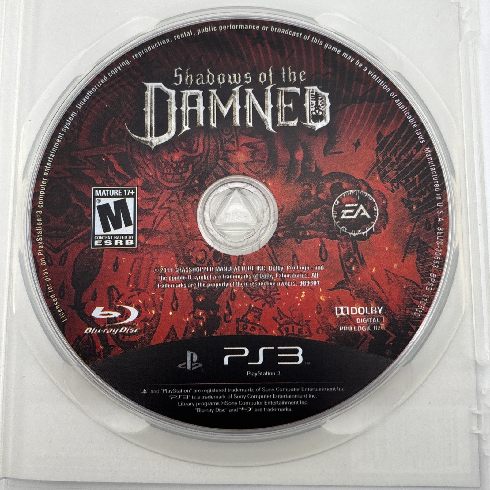 Shadows of the Damned (Sony PlayStation 3 PS3, 2011) M 17+ No Manual