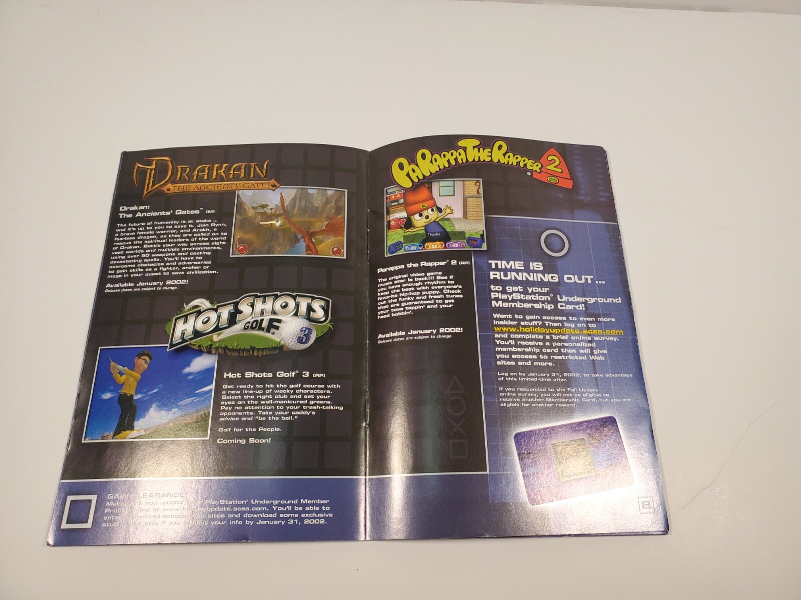 Playstation Underground 2001 Holiday Gaming Magazine Booklet