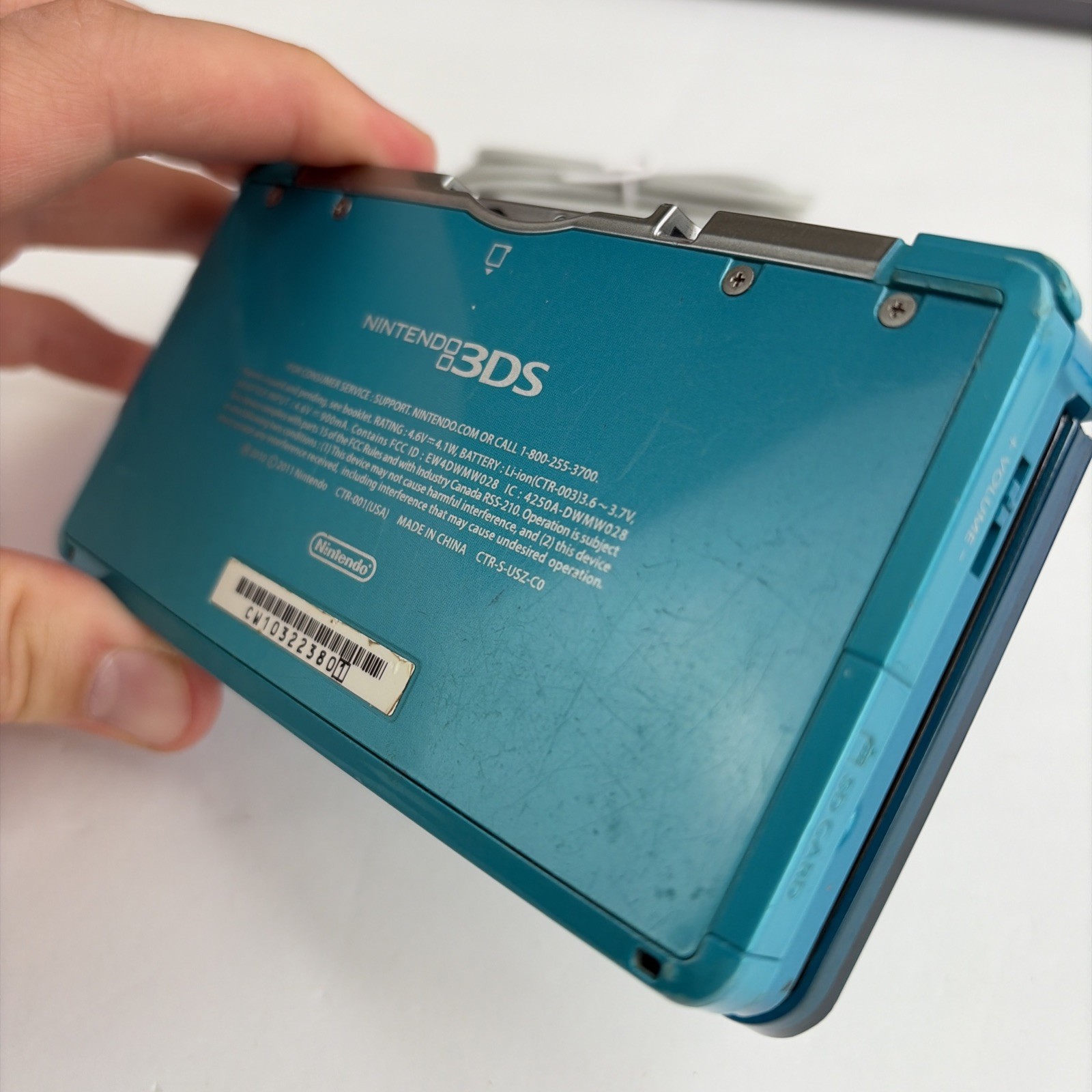Nintendo 3DS System – Aqua Blue, Charger & Tested US Model