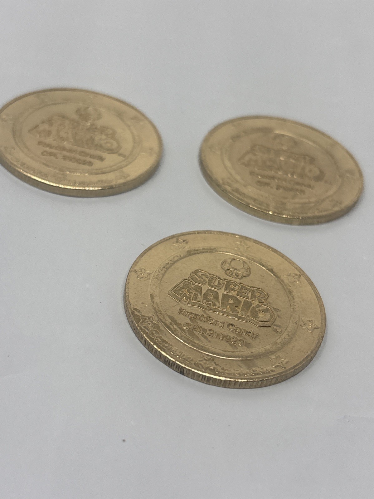 Lot Of 6 Super Mario Frankford Candy Wonderball Coins