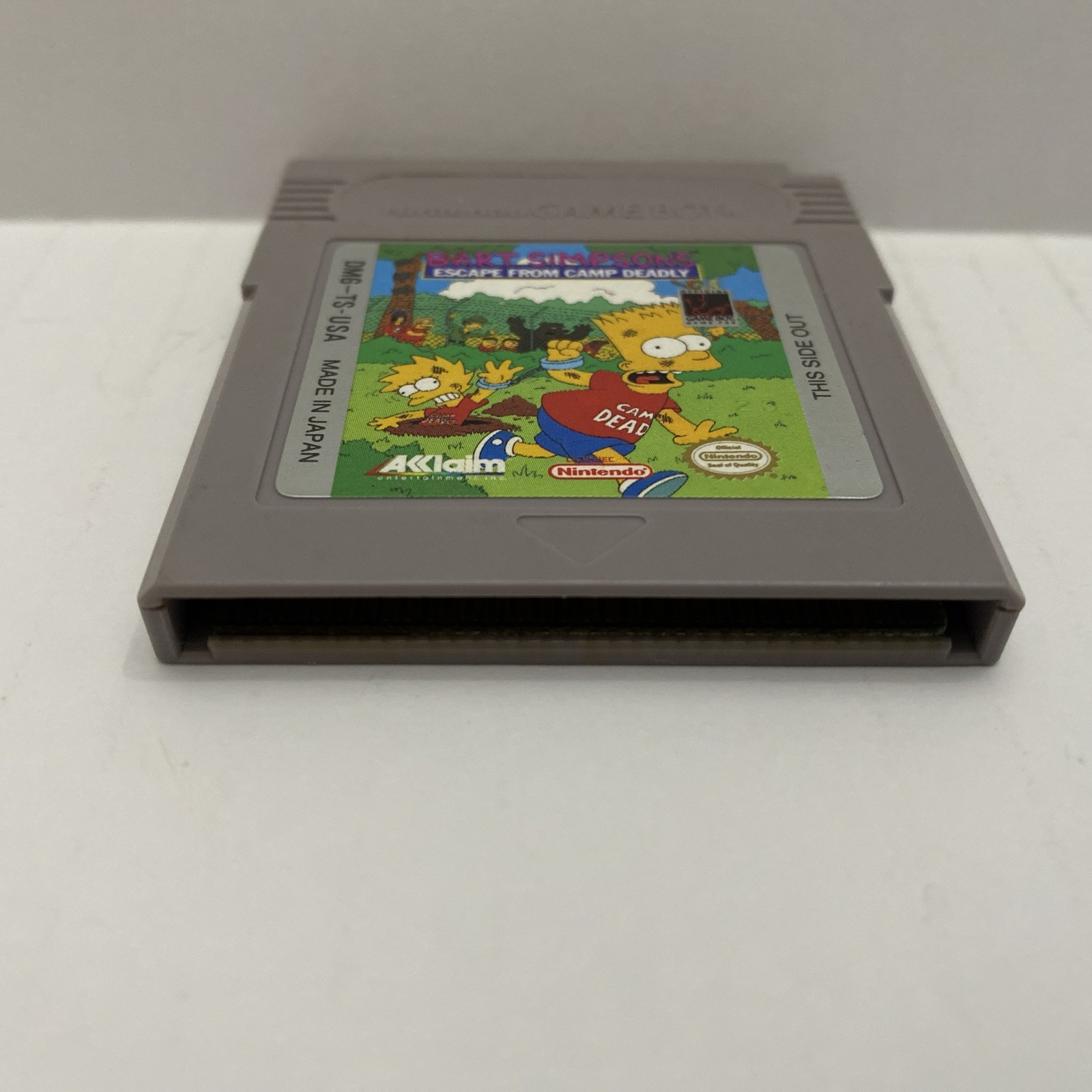 Bart Simpson Escape From Camp Deadly 1991 Game Boy Cart USA Tested VG Condition
