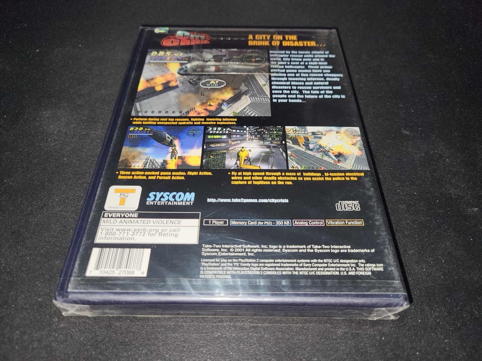City Crisis Take 2 Interactive Sony Playstation 2 PS2 Brand NEW SEALED!