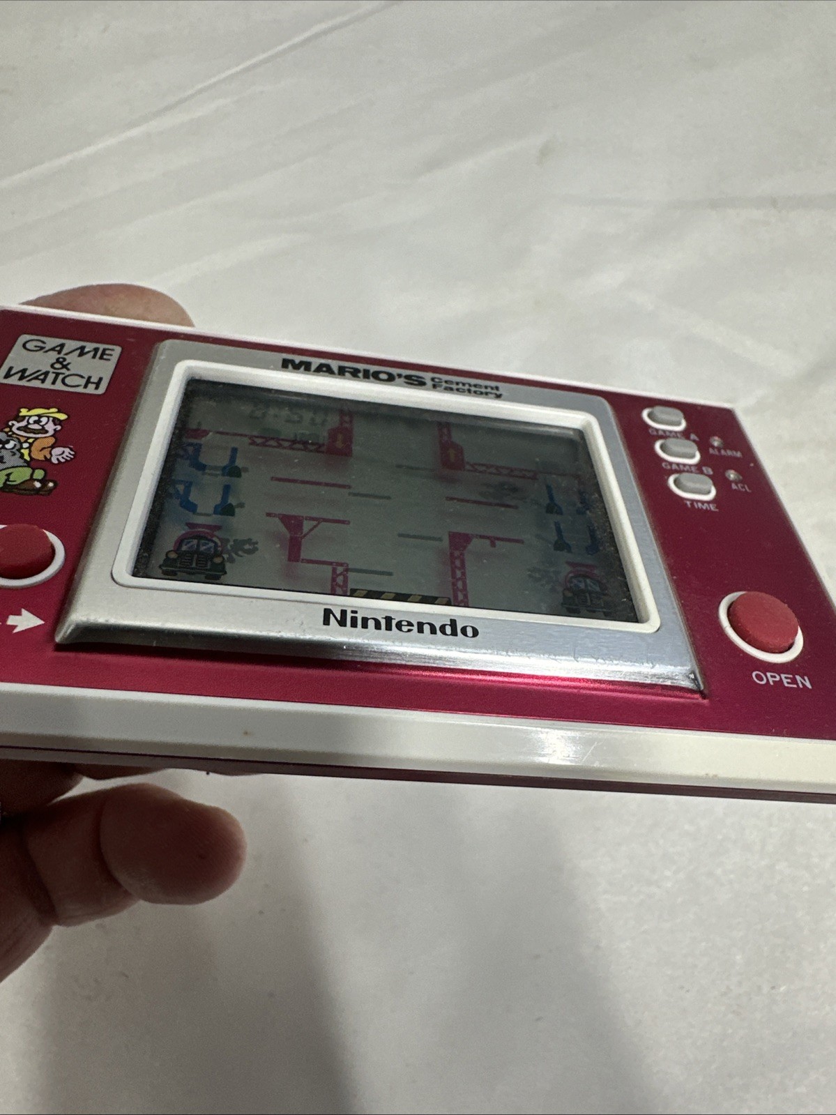 Nintendo Game and Watch Mario’s Cement Factory ML-102, 1983 Excellent Working