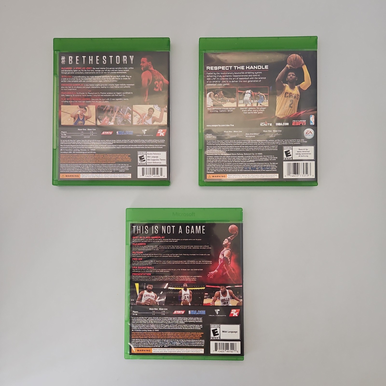 XBOX ONE NBA Package NBA2K16, NBA2K17 & NBA LIVE 14