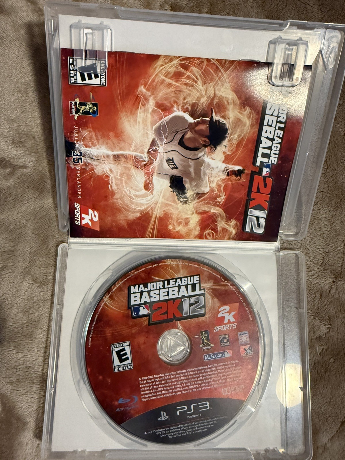 Mlb 2k12 PS3 Playstation 3- Game & Case