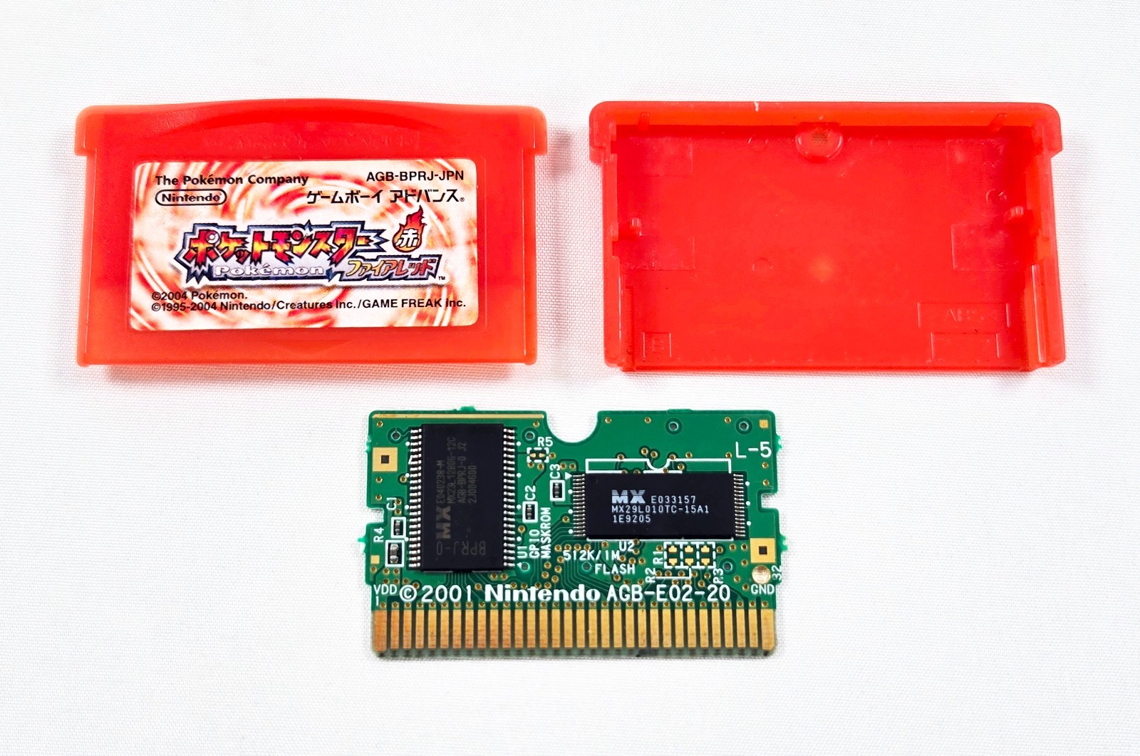 POKEMON FIRE RED 2004 Authentic Japan Nintendo Game Boy Advance Tested FireRed