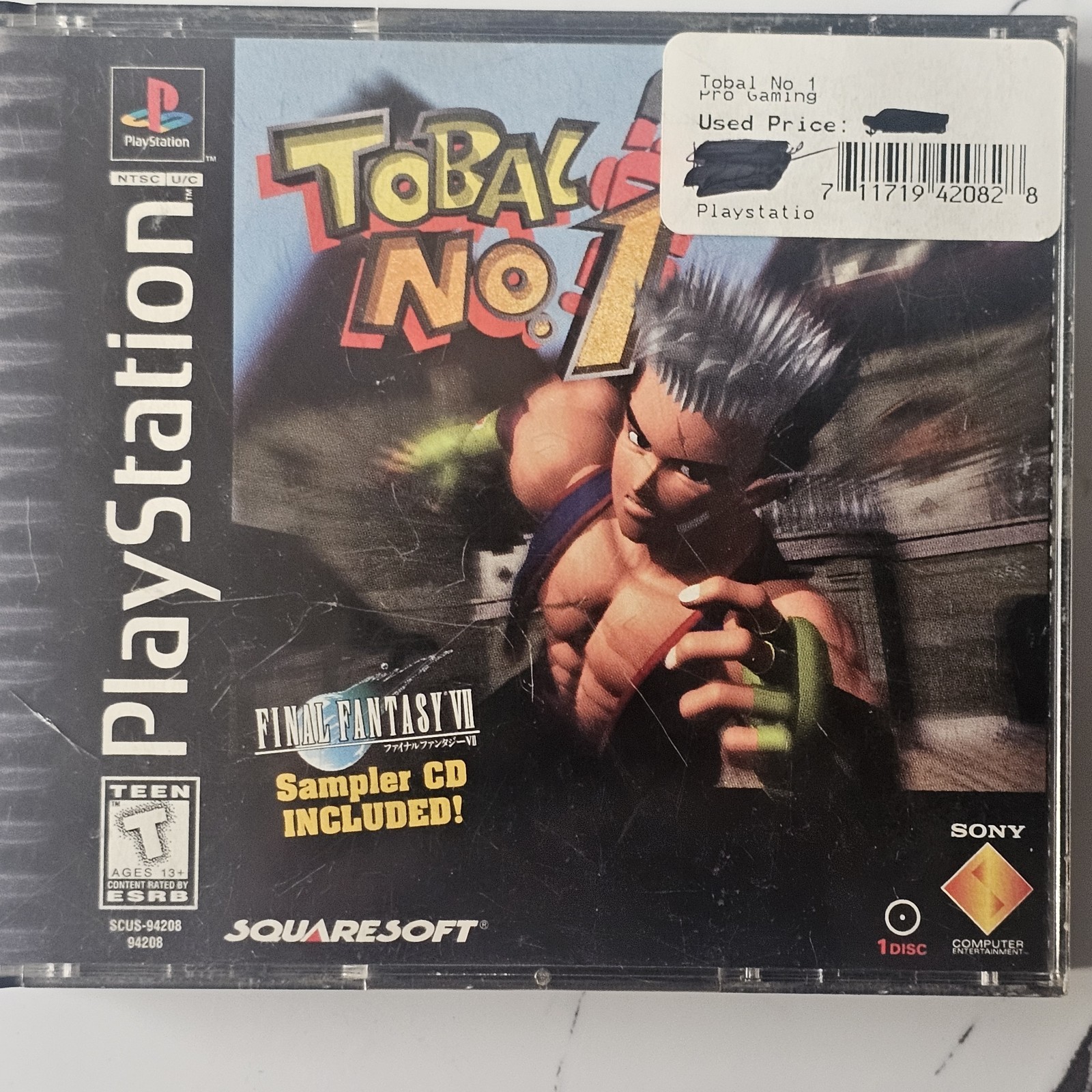 Tobal No. 1 PlayStation 1 PS1 1996 No Manual Or Bonus Disc