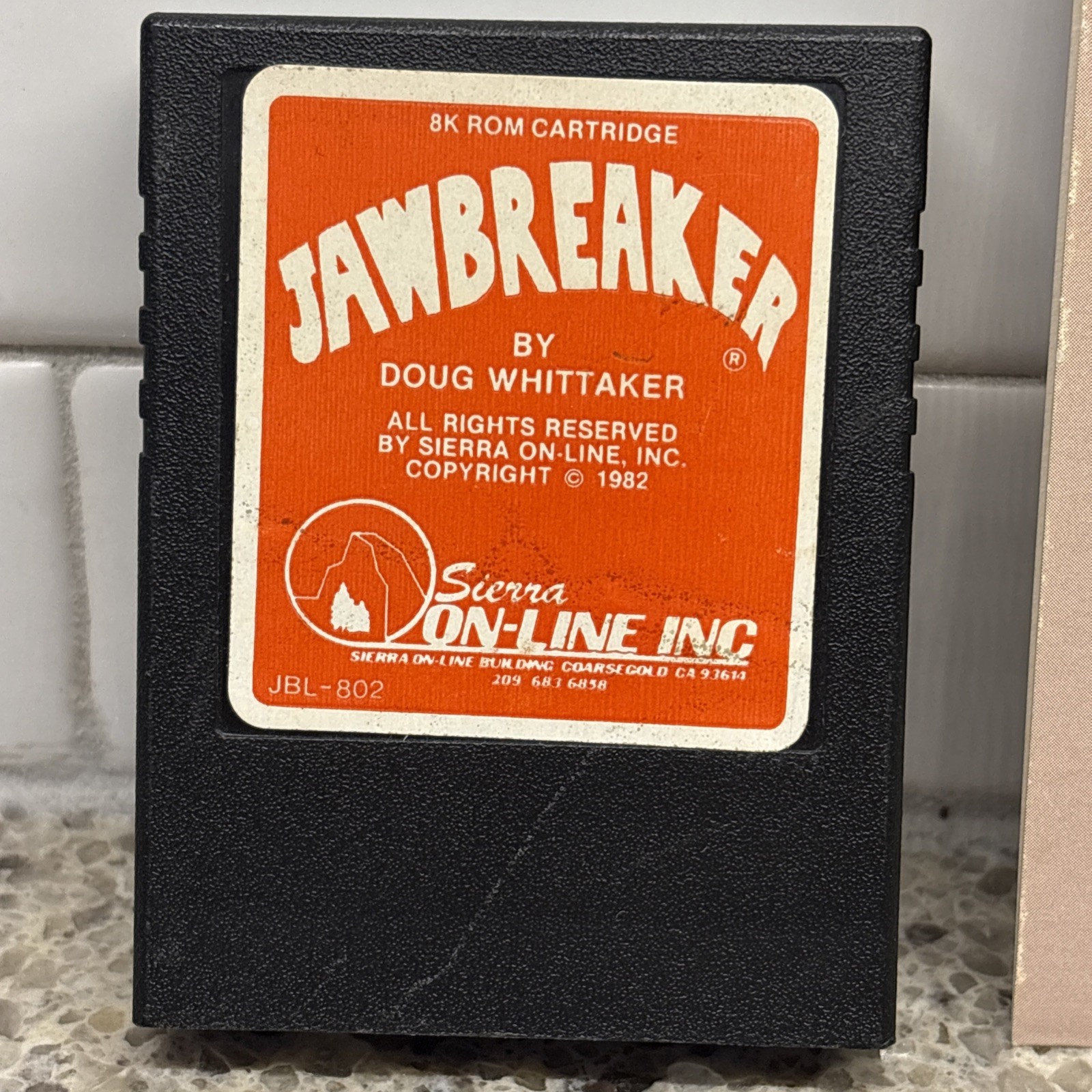 Jawbreaker Cartridge Sierra On-line Inc With Manual Commodore 64 RARE!!!