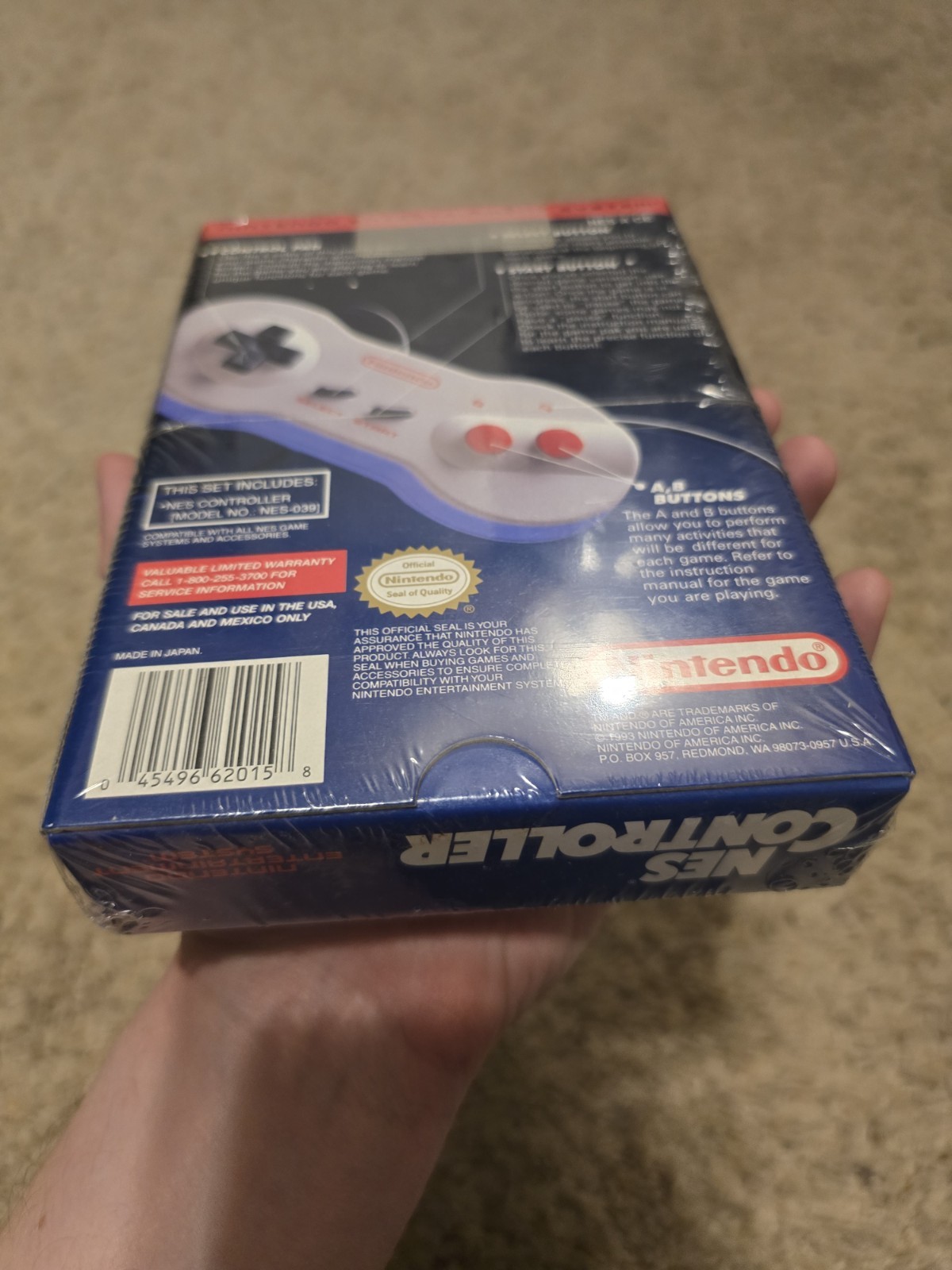 SEALED Nintendo NES Dogbone Controller OEM Sealed New NES-039 Japan Authentic
