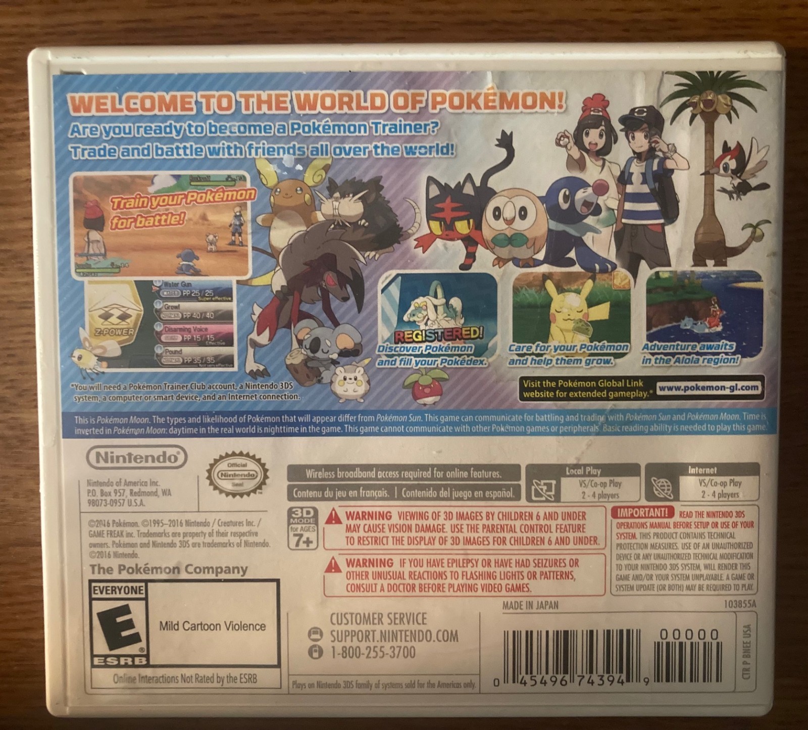Pokémon Moon (Nintendo 3DS, 2016) Box Only
