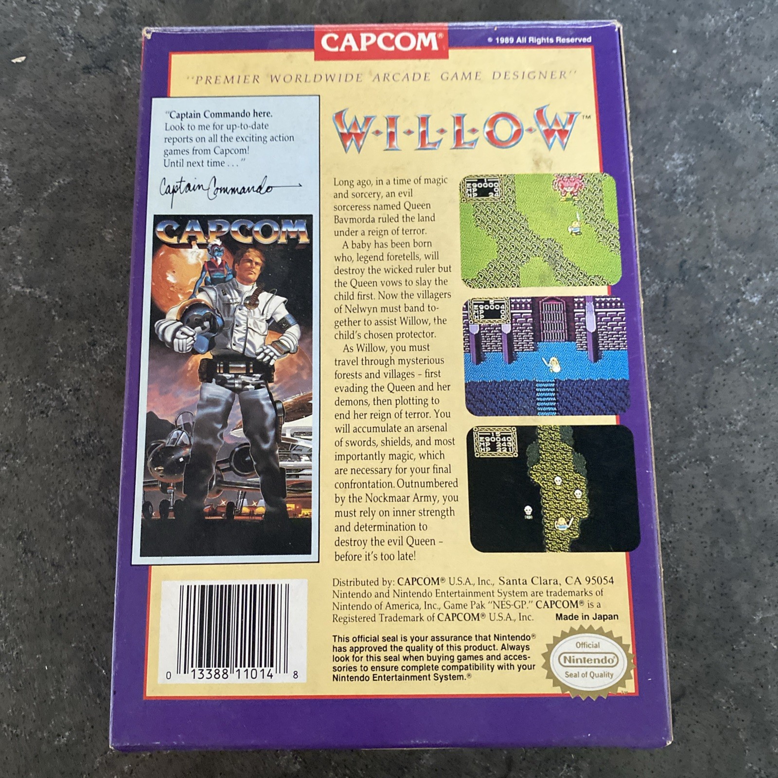 Willow (Nintendo NES, 1989) Complete CIB Cartridge + Box + Manual Nice Condition