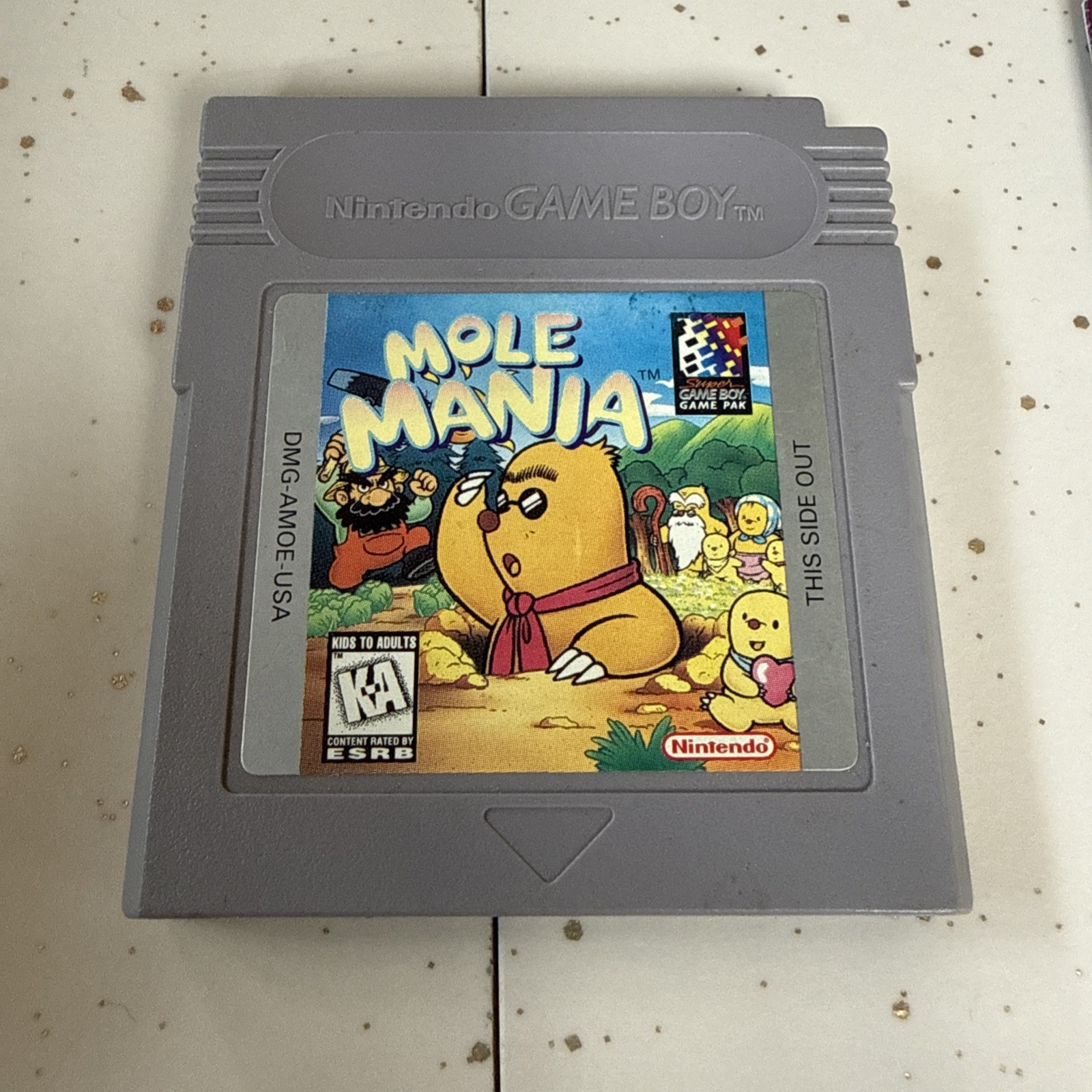 Mole Mania (Nintendo Gameboy Game Boy) Complete CIB excellent