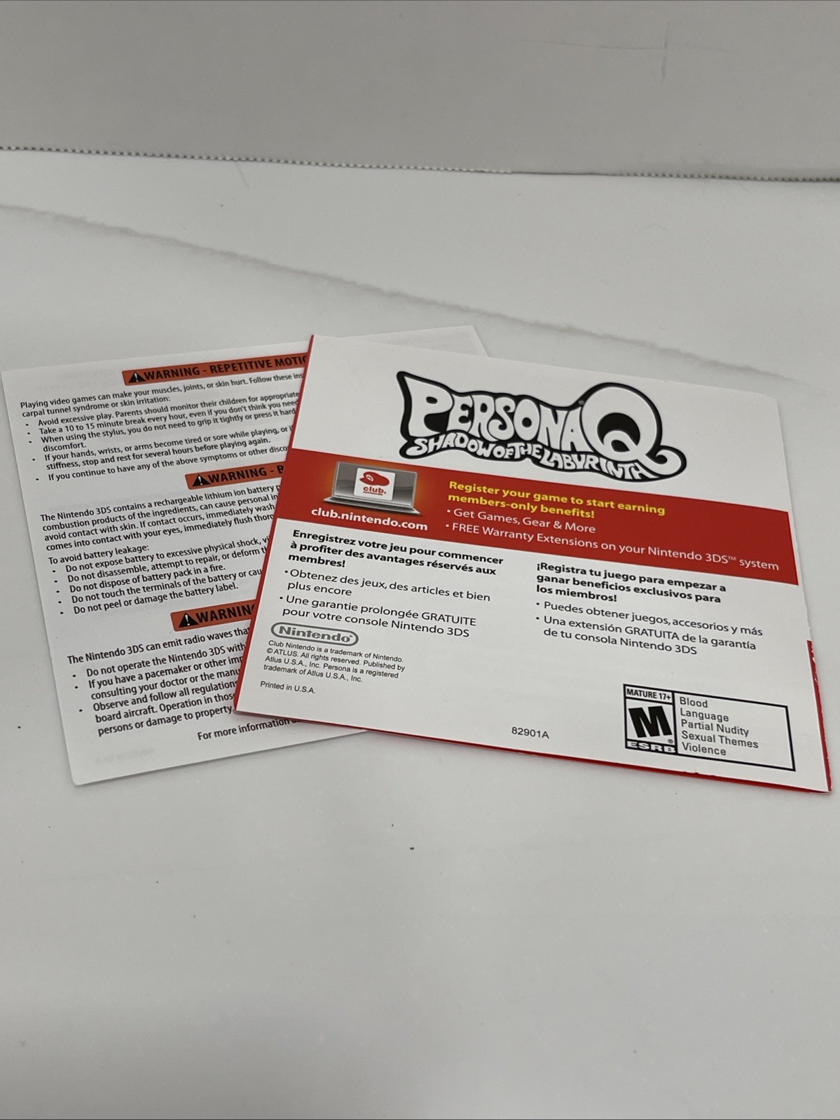 Persona Q Shadow of the Labyrinth Wild Cards Premium Edition 3DS Art Book Cards