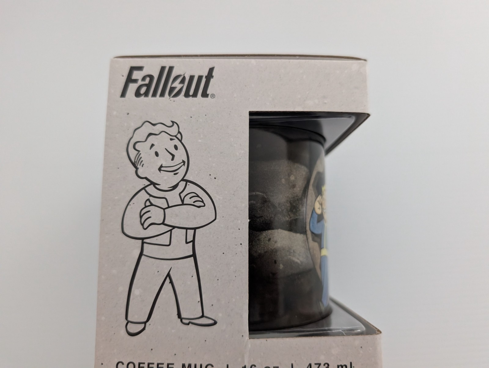 Fallout 76 Vault Boy Coffee Mug 16oz Black Ceramic Bethesda Gaming Cup w/ Box