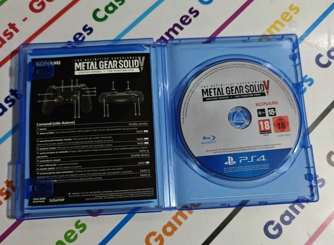 PS4 METAL GEAR SOLID V DEFINITIVE EDITION MINT ITALIAN COVER ITALY