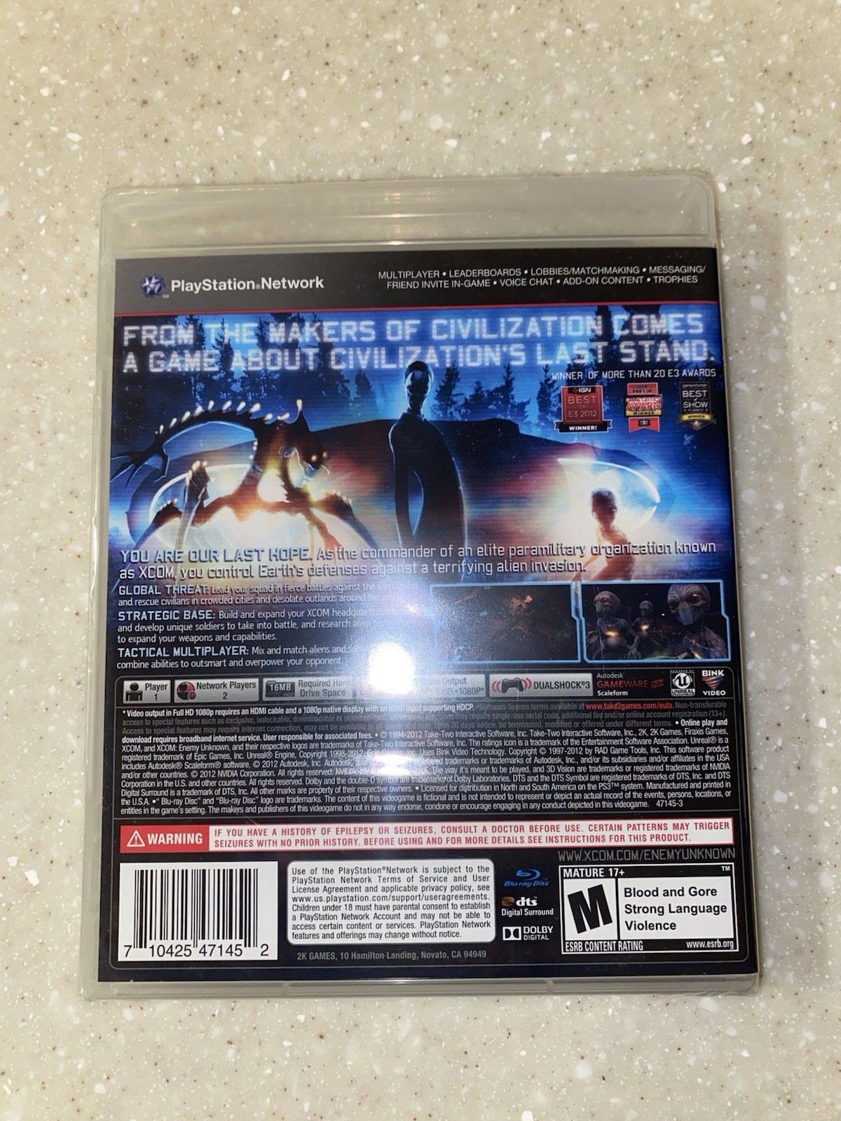 XCOM: Enemy Unknown (Sony PlayStation 3, 2012) PS3 New Sealed Hangtab