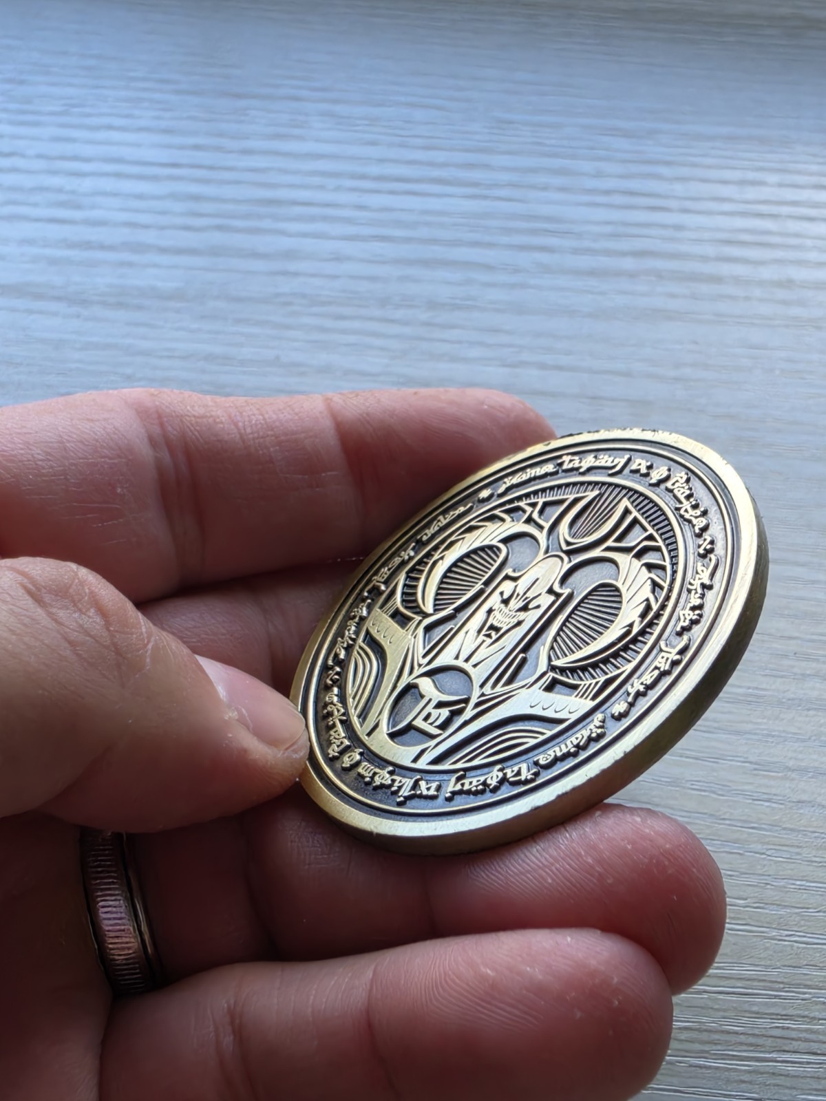 DOOM Eternal Maykr Challenge Coin Medal Rare Bethesda Gear Store #101 Of 500
