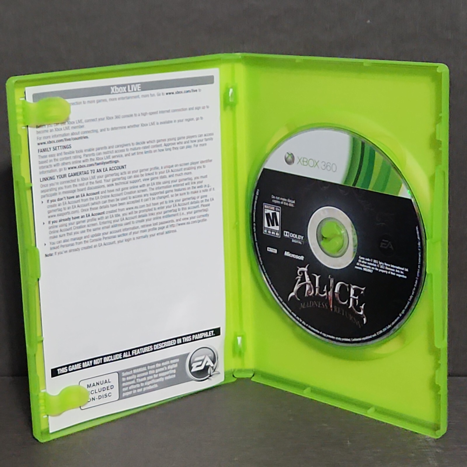 Alice Madness Returns Xbox 360 Game CIB