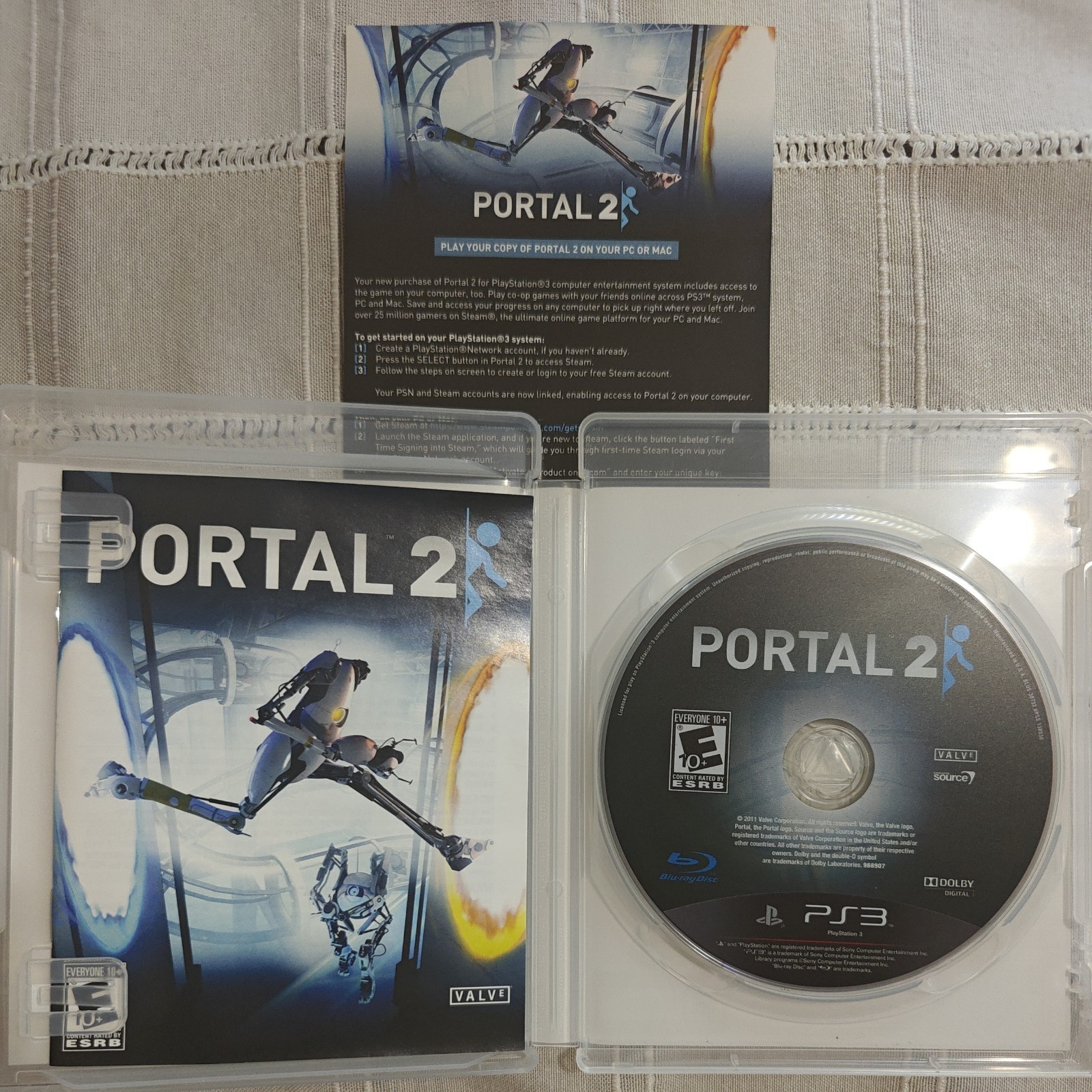 Portal 2 (Sony PlayStation 3, 2011) PS3 Complete with Manual CIB