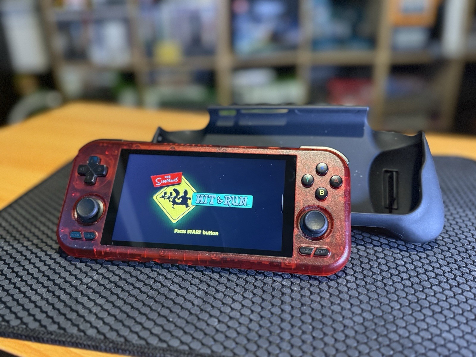 Retroid Pocket 4 Pro Handheld Gaming Console 16bit Color with Grip Watermelon