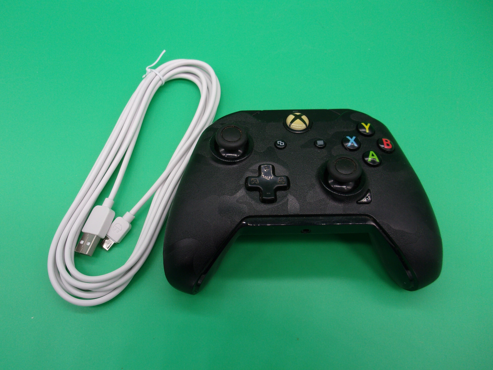 PDP Wired Controller For XBOX ONE & PC Black Stealth Camo 048-065 tested