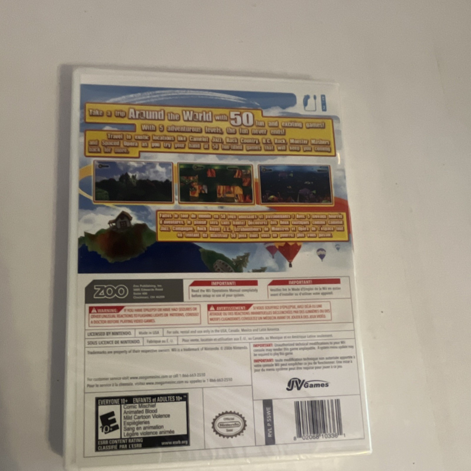 Zoo Games Around the World in 50 Games – Nintendo Wii, E10+ Everyone 10+