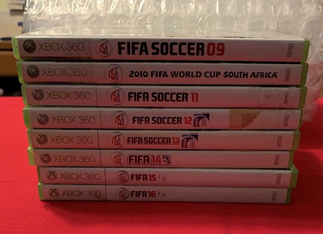 FIFA Soccer Microsoft Xbox 360 Lot Bundle World Cup 09, 11, 12, 13, 14, 15, 16