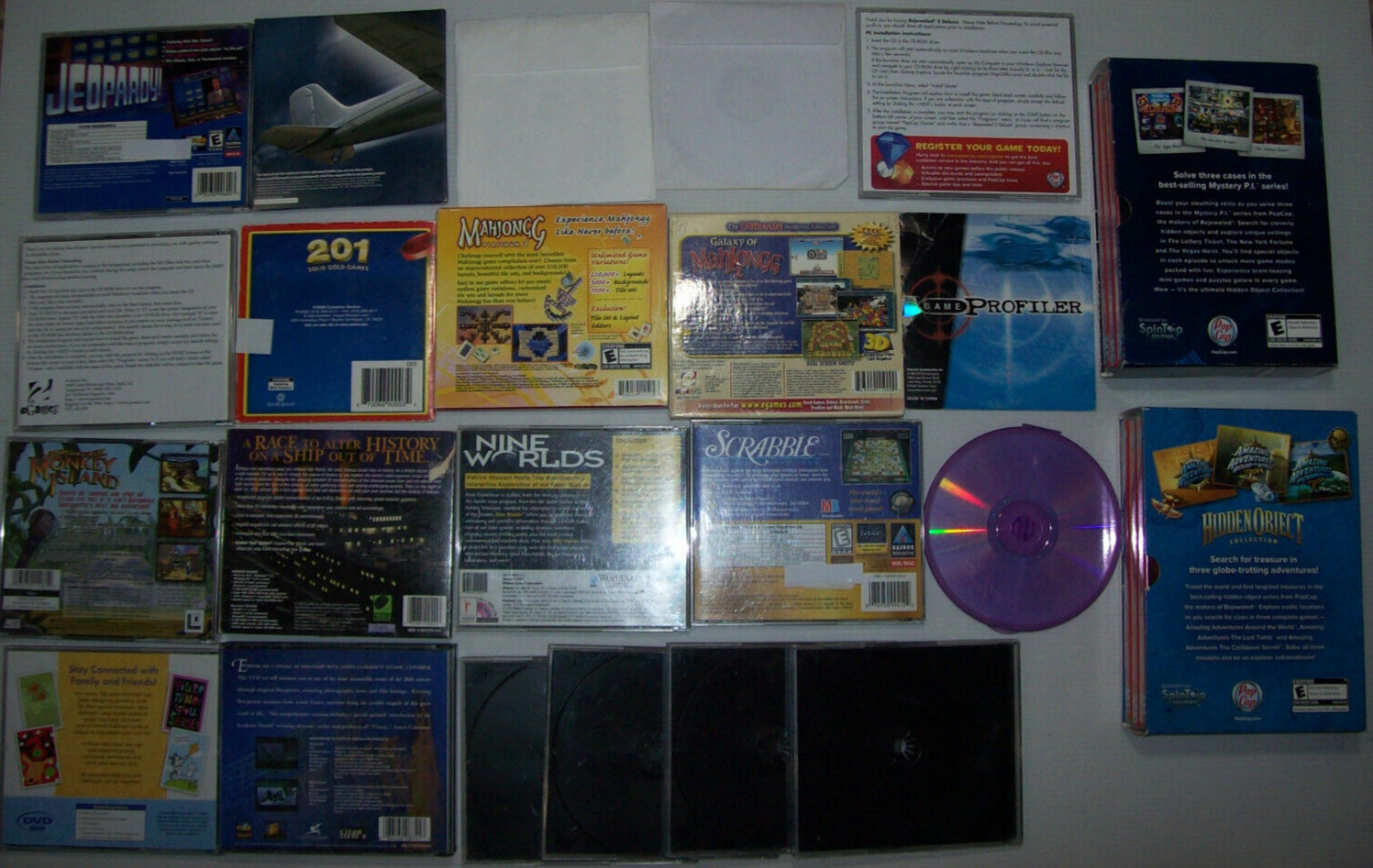Lot of 20+ Vintage Computer PC Games, + Vintage PC Software, Y2K, 1990s – 2000s