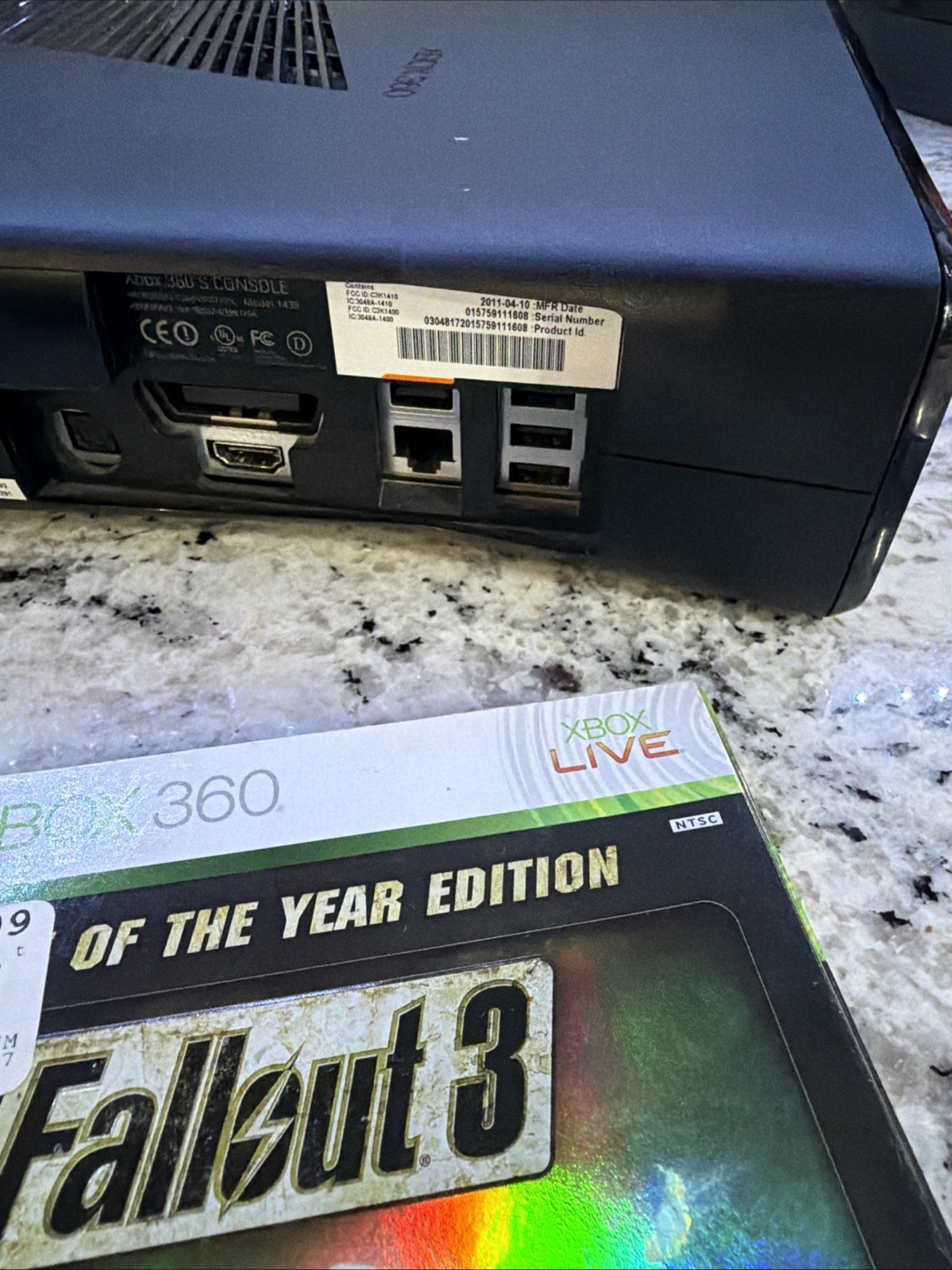 Microsoft Xbox 360 Console Bundle 2 Games Dead Island Fallout 3 Tested And Works