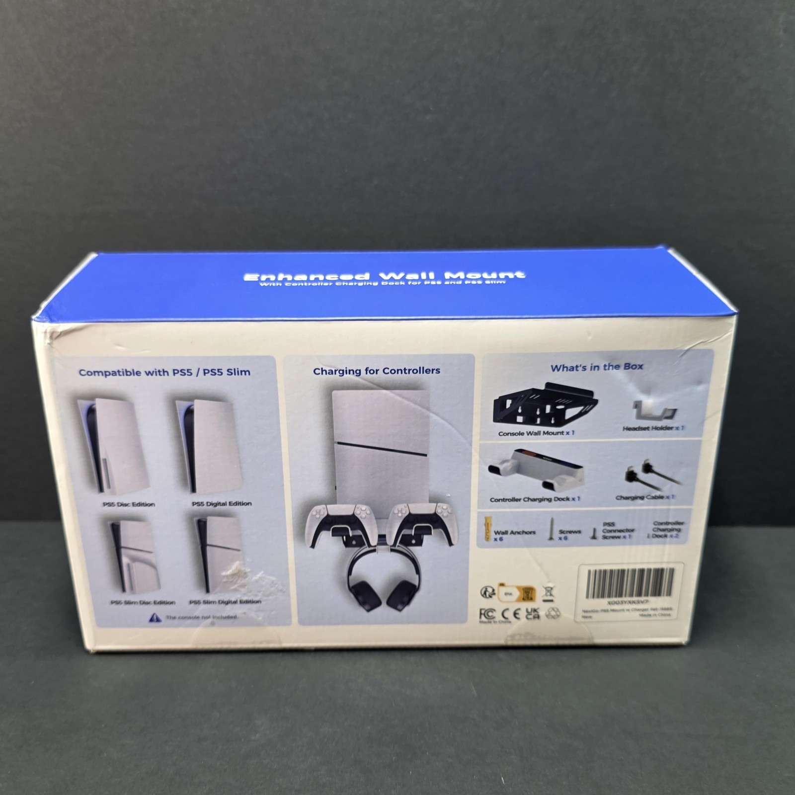 NexiGo Wall Mount Kit with Charging Station for PS5 and PS5 Slim/Pro Versions…