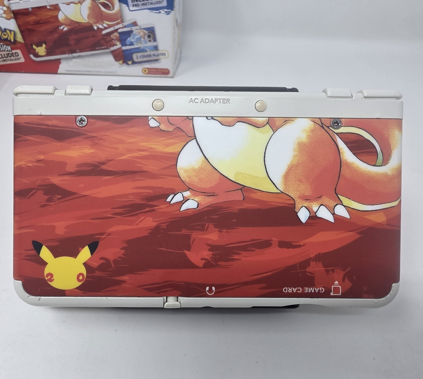 💥 New Nintendo 3DS Pokemon 20th Anniversary Edition System Box Plates Red Blue