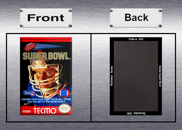 Tecmo Super Bowl Video Game Box Art NES High Quality Magnet