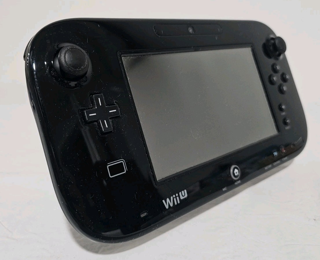 Genuine Black Wii U Gamepad WORKS With Power Cord Tested Wup-010