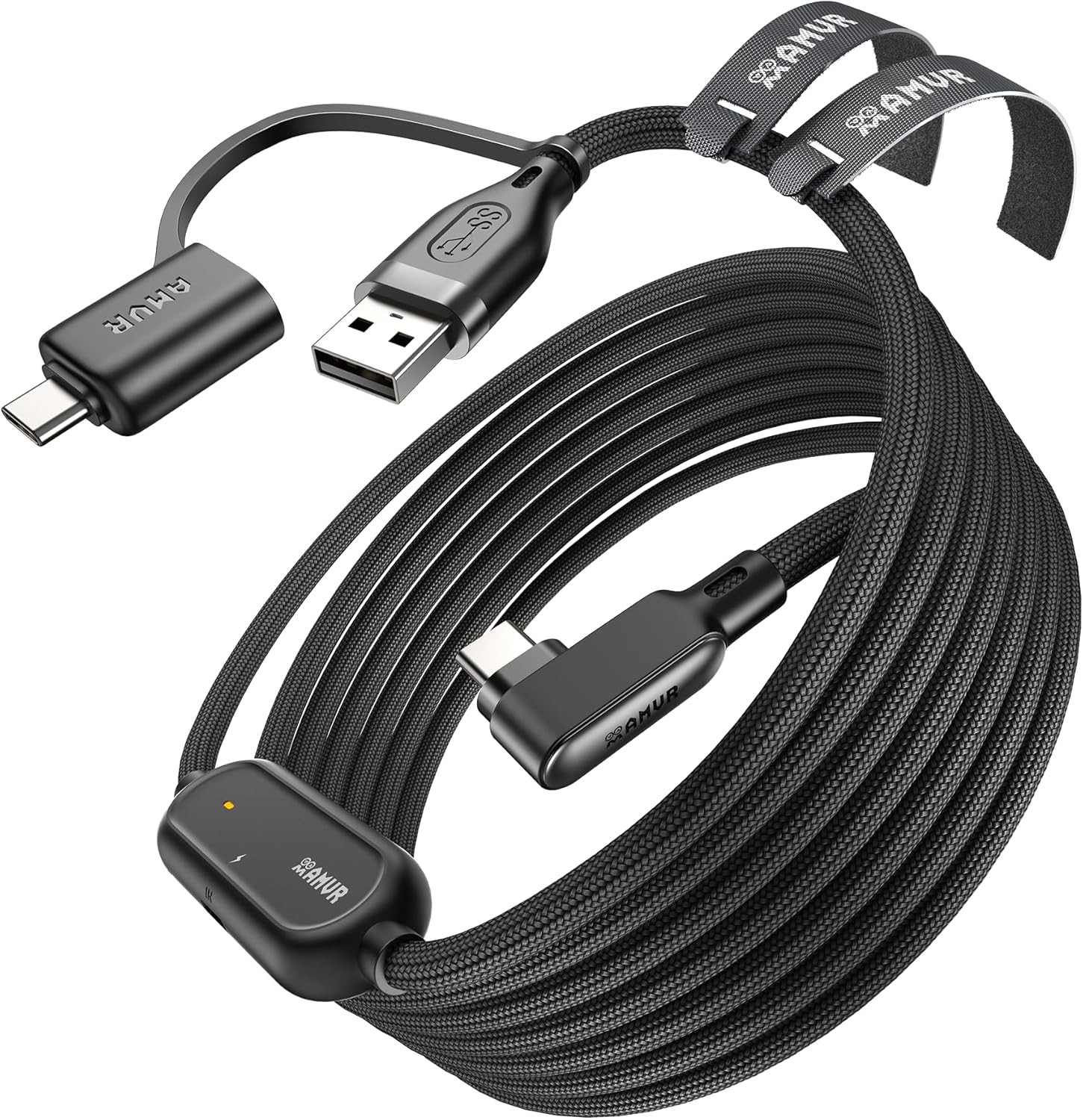 AMVR 16FT Link Cable for Meta Quest 3 3S 2 Pico 4 USB 3.0 PCVR Charging Cord