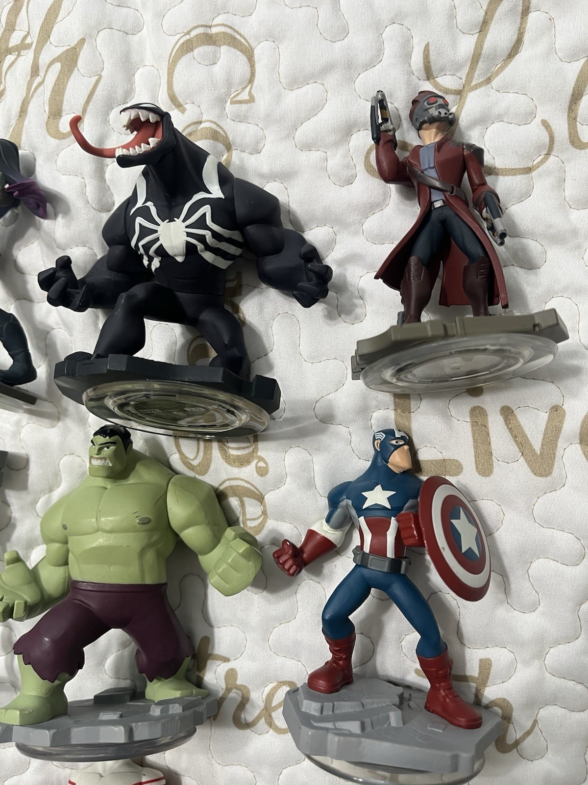 Disney Infinity 2.0 Marvel Figures Lot(7)- Venom, Hulk, Captain America, Falcon