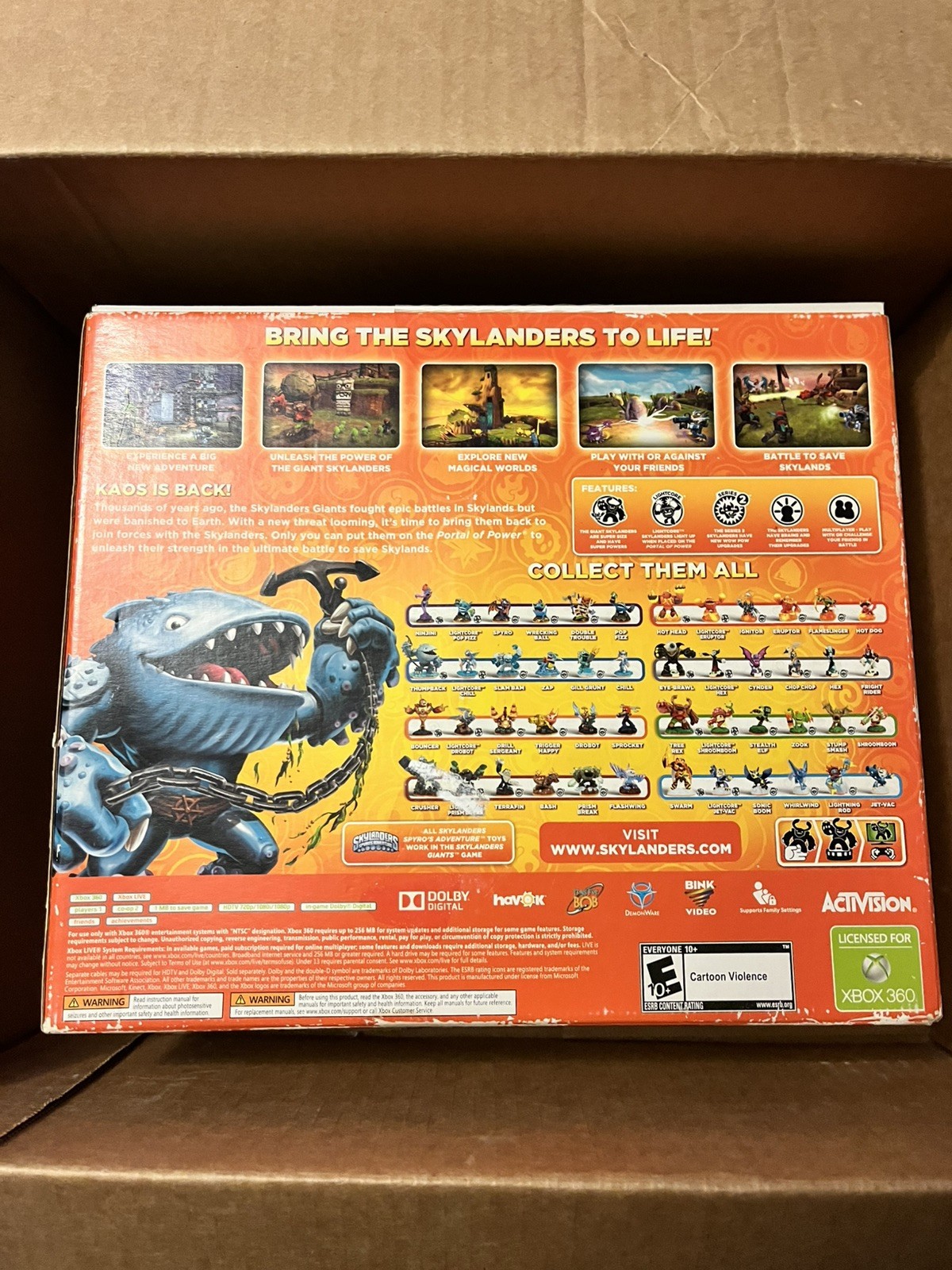 NEW Box Skylanders Giants Portal Owners Pack XBOX 360 W/ Figure & Game