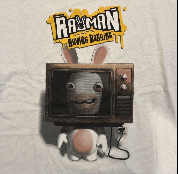 Brand New Rayman Raving Rabbids Nintendo Wii TV Party Video Game SHIRT BUNDLE