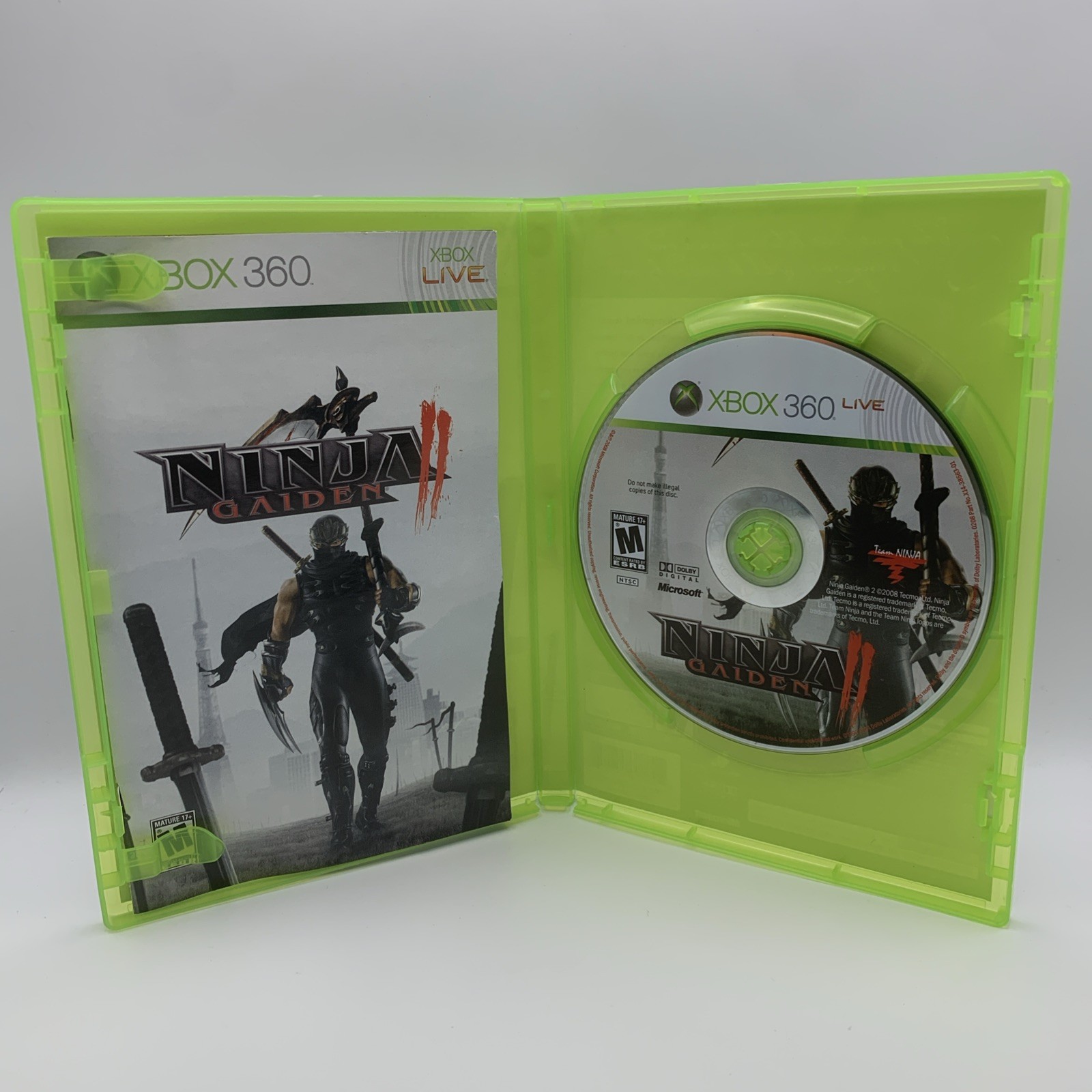 Ninja Gaiden II (Microsoft Xbox 360, 2008) Slipcover Tested Working Fast Ship!