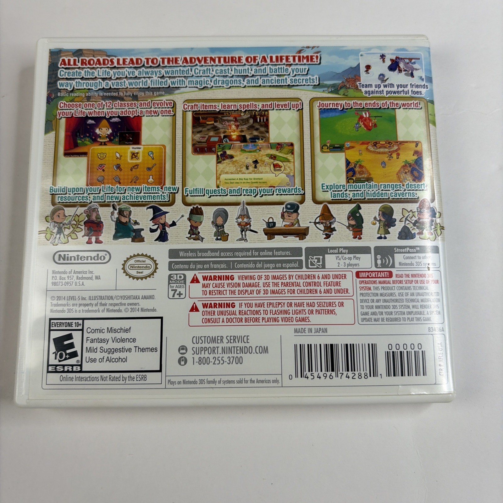 Fantasy Life (Nintendo 3DS, 2014) Game – Complete Tested
