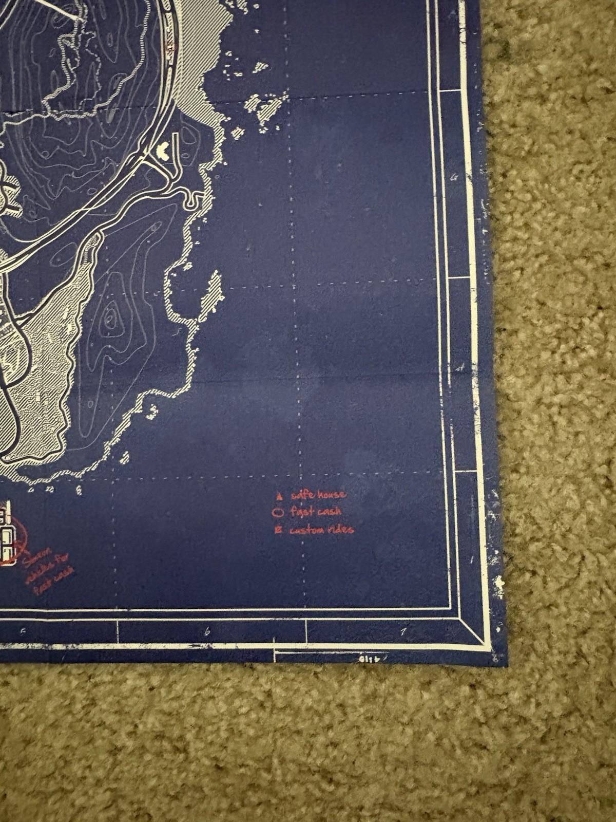 GTA V blueprint, Los Santos Map. UV map