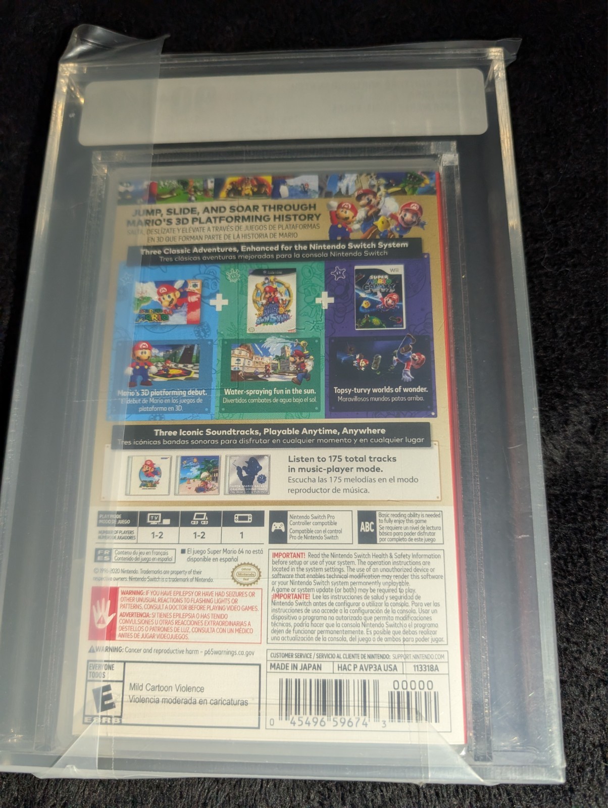 Super Mario 3D All-Stars Nintendo Switch Graded NM+ / Mint First Print (4 Games)