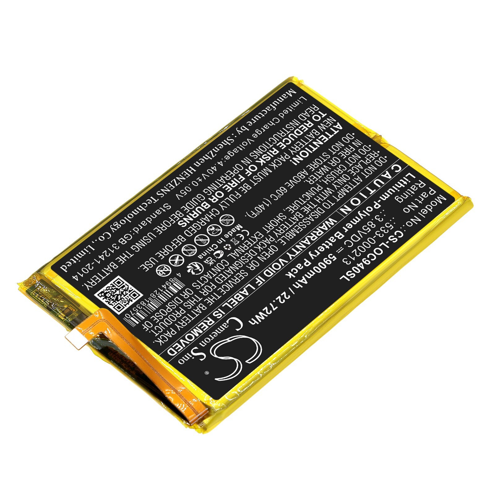 BATTERIE 5900mAh Type 533-000213 For Logitech 940-000198, G Cloud, GR0006