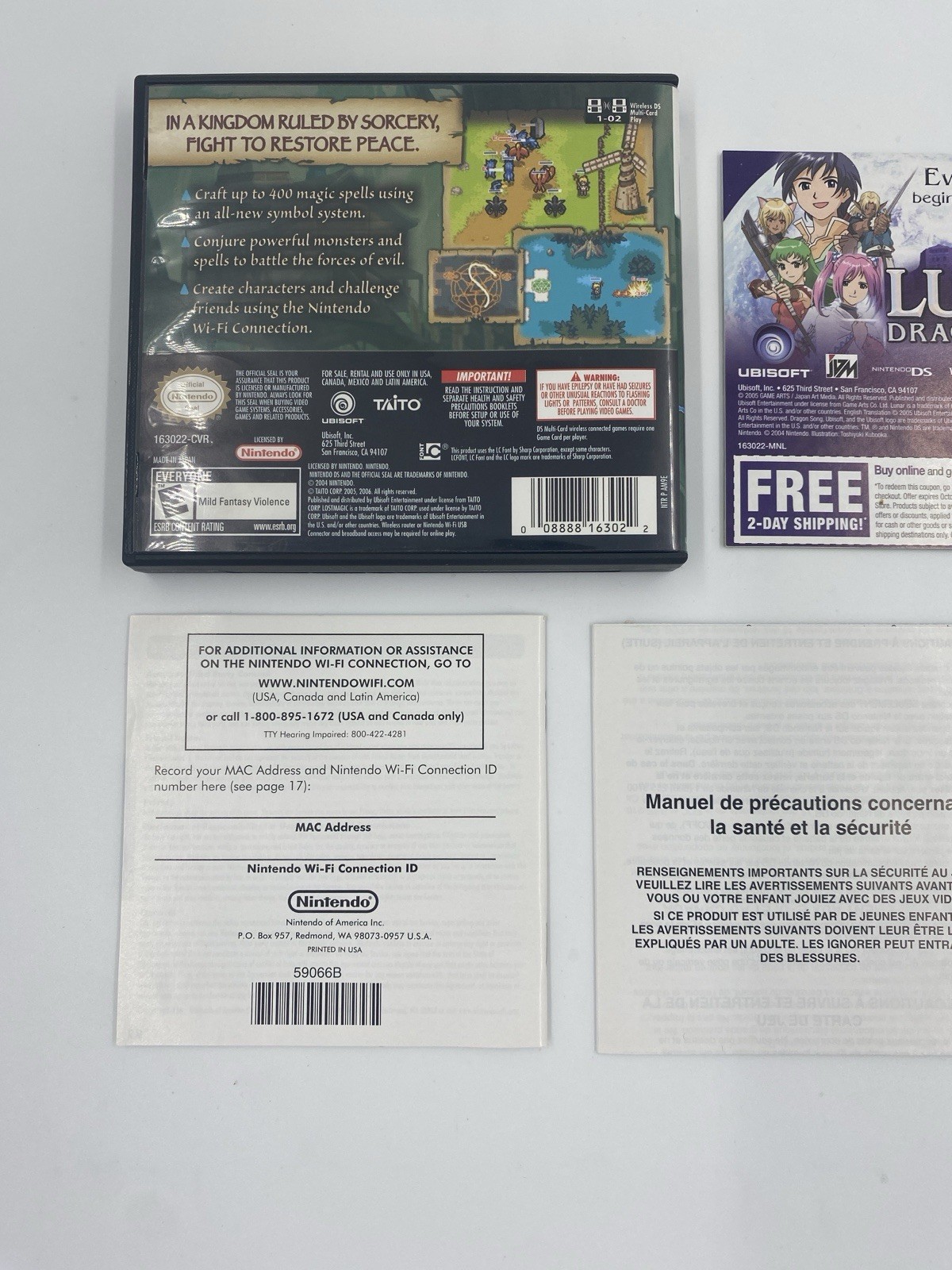 CIB Lost Magic Nintendo DS 2DS 3DS Ubisoft Taito RPG Craft Spells Quick Shipment