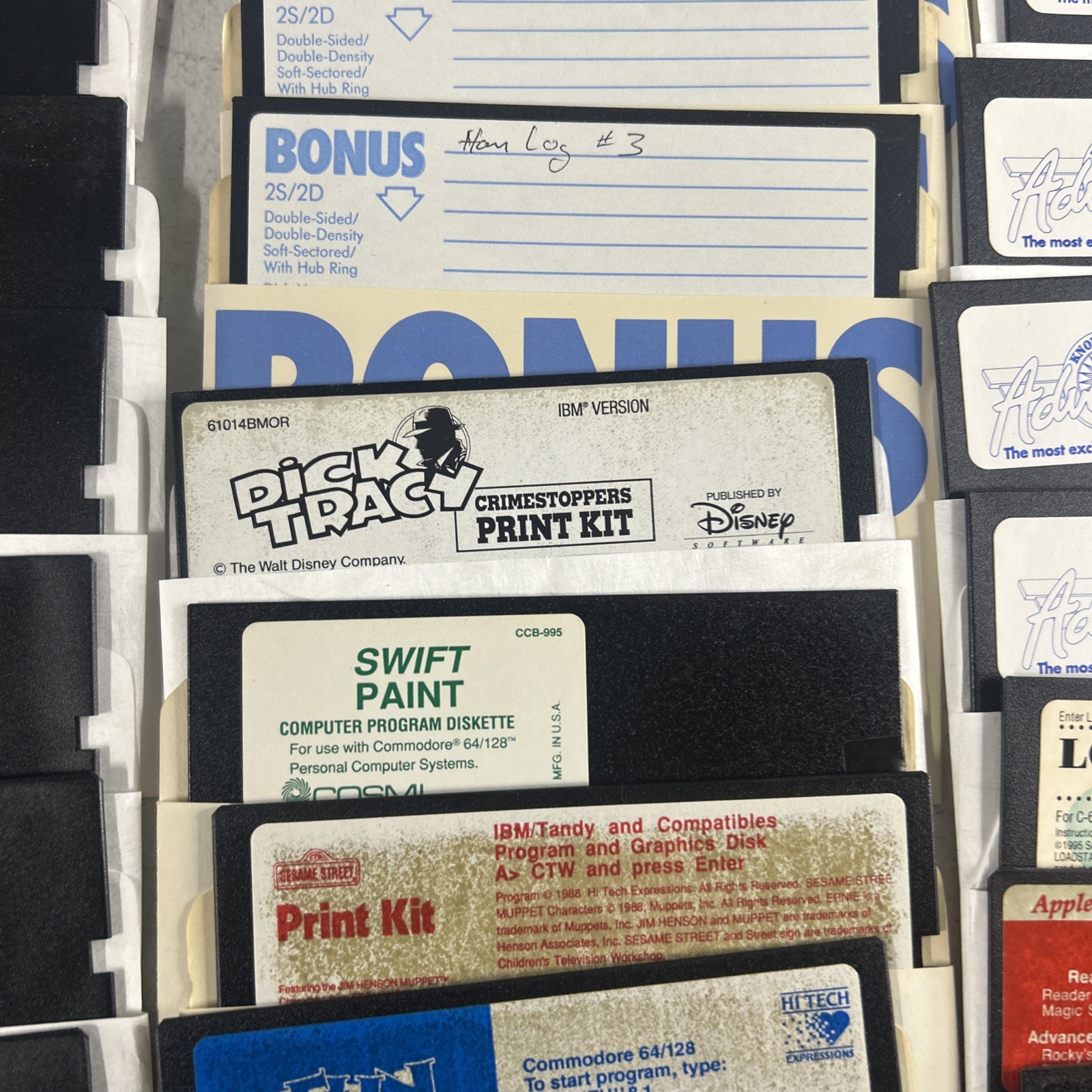 Commodore 64 Floppy Disks With Games Selling As Is for Blank Disk LOT Of 66