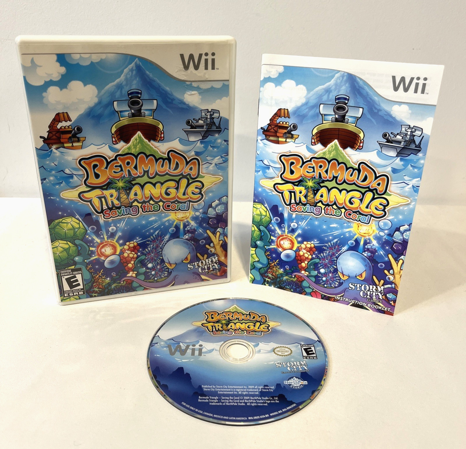 BERMUDA TRIANGLE SAVING THE CORAL NINTENDO WII COMPLETE 2009 STORM CITY GAMES