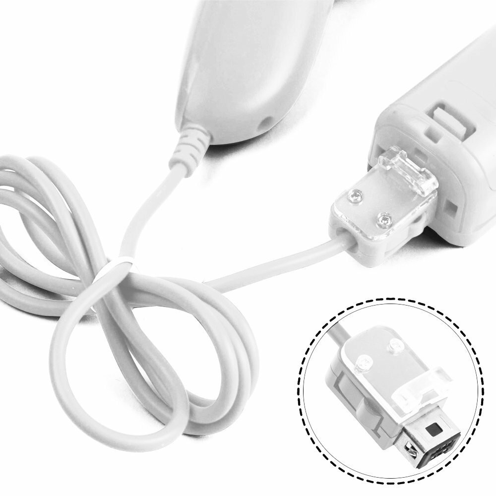 Wii Nunchuck White For Nintendo Video Game Controller Remote For Wii & Wii U