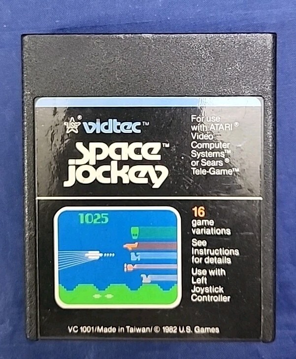 VINTAGE 1982 VIDTEC/ATARI SPACE JOCKEY GAME w/ BOOKLET