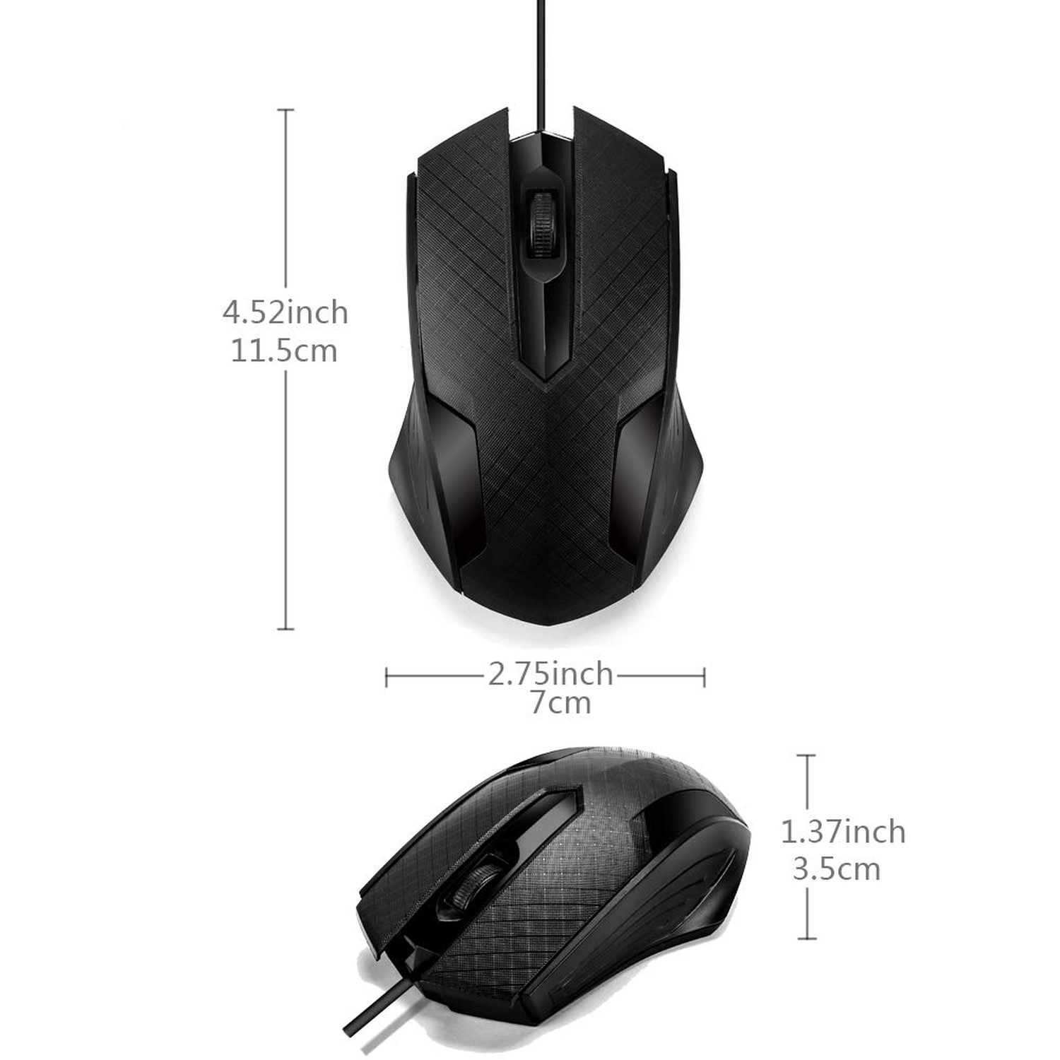 MCSaite Wired Mini Keyboard and Mouse Combo – with Keyboard Cover USB 60% Key…
