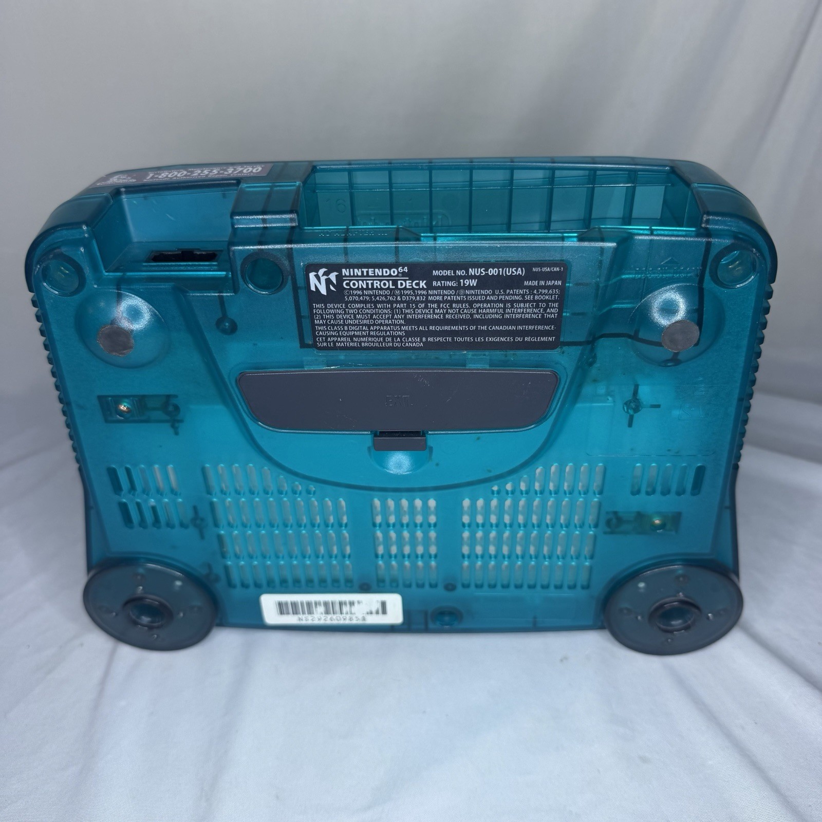 Nintendo 64 N64 Funtastic Ice Blue Console W/ Controller, 13 Games, Authentic