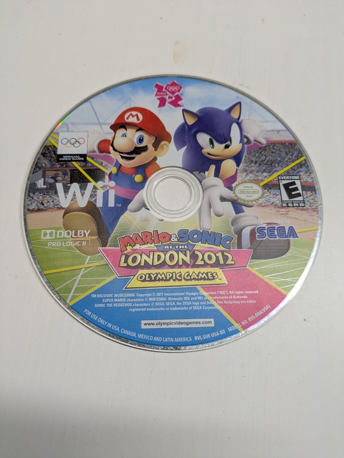 Mario & Sonic at the London 2012 Olympic Games – Nintendo Wii – Disc Only TESTED
